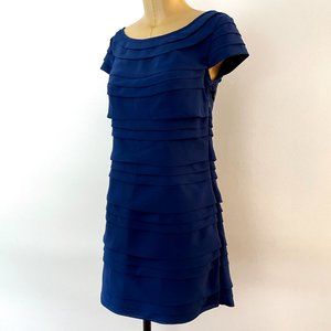 French Connection Blue Tiered Ruffle Dress